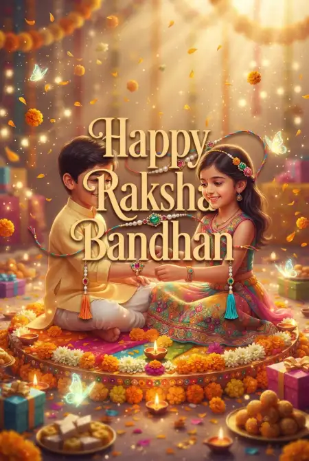 Best Happy Rakhi Greetings For Children And Siblings - Free Happy Raksha Bandhan Greetings Download