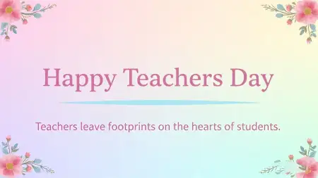 Best Happy Teachers Day Greeting Card Design With Flowers - Free Flower Download
