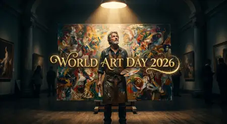 Free Best Lines For World Art Day 2026 Image Download