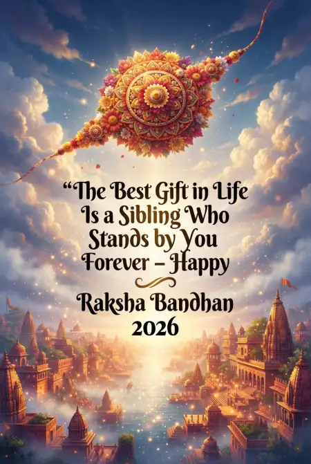 Best Raksha Bandhan 2026 Status With Beautiful Quote - Free Happy Raksha Bandhan Wishes 2026 Download