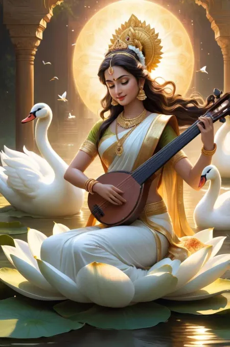 best saraswati puja hd backgrounds