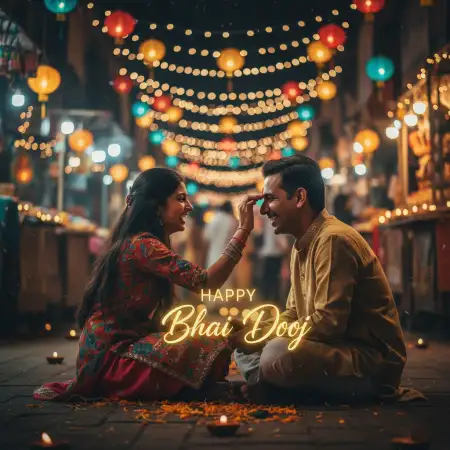 Bhai Dooj 2025 Hd Background For Photoshop - Free Happy Bhai Dooj 2025 Download