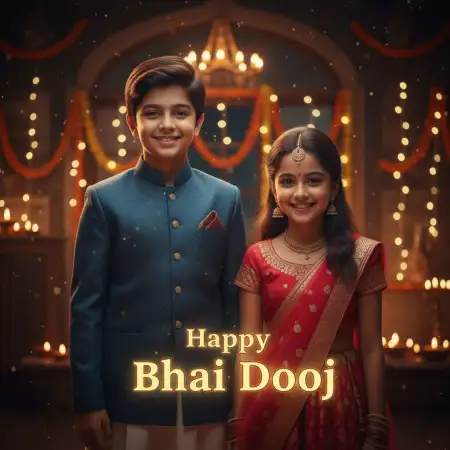 Bhai Dooj 2025 Hd Greeting Image Download - Free Happy Bhai Dooj 2025 Download