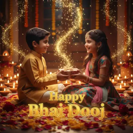 Bhai Dooj 2025 Wallpaper With Diya And Tilak - Free Happy Bhai Dooj 2025 Download