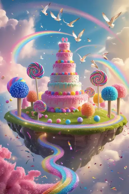 Birthday Background With Fireworks - Free Background Download