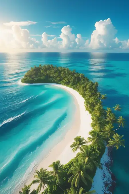 Blue Picture Tropical Beach Wallpaper - Free Blue Picture Download