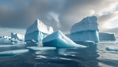 Blue Picture With White Snow Capped Peaks - Free Blue Picture Download