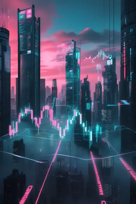 Blue Tone Stock Chart Background Photo - Free Stock Market Background Download
