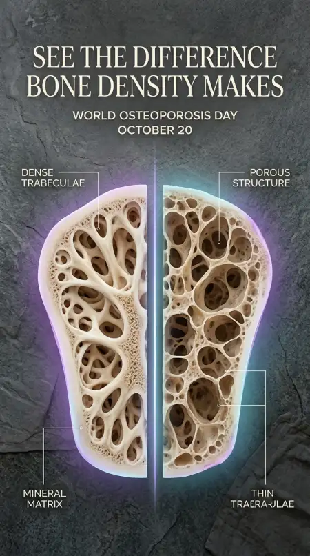 bone cross section osteoporosis infographic - World Osteoporosis Day 2026