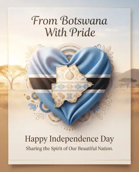botswana independence day cultural greeting card
