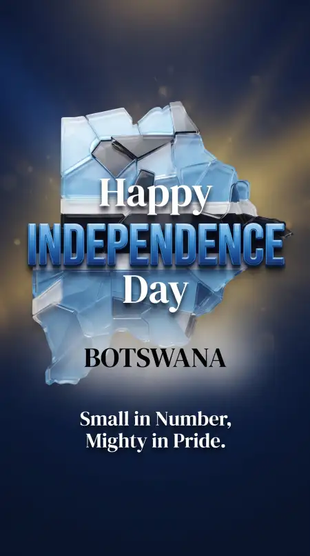 botswana independence day greetings with botswana flag