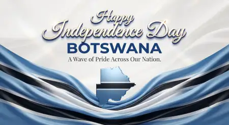 botswana independence day patriotic flag background