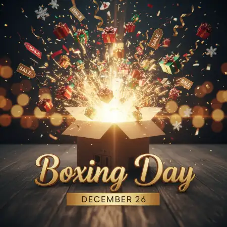 Free Boxing Day Advertising Layout Background Download
