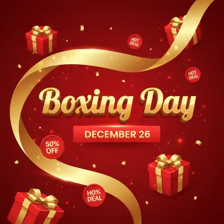Free Boxing Day Big Sale Banner Background Download