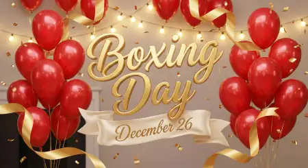 Free Boxing Day Black And Gold Theme Background Download