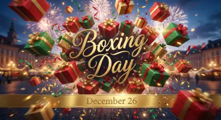 Free Boxing Day Cartoon Style Background Background Download