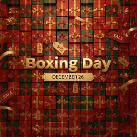 Free Boxing Day Glitter Background Background Download