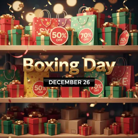Free Boxing Day Red Theme Background Background Download