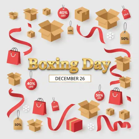 Free Boxing Day Sale Advertisement Template Background Download