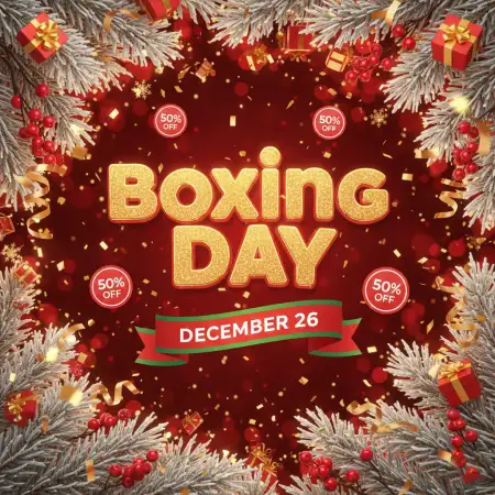 Free Boxing Day Sale Discount Badge Background Download
