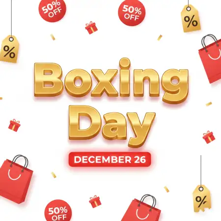 Free Boxing Day Sale Hero Banner Background Download