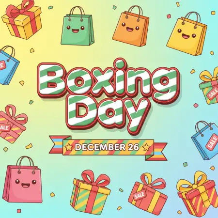Free Boxing Day Typography Poster Background Download