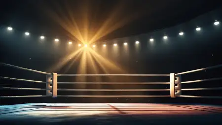 Boxing Ring Sports Background With Spotlight - Free Sports Background Download