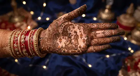 bride groom karwa chauth mehndi design - Karwa Chauth Mehndi Design For Wrist