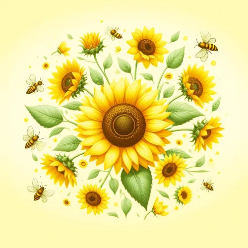 bright yellow sunflower background design