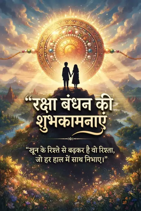 Free Brother Sister Raksha Bandhan Wishes In Hindi Image Download