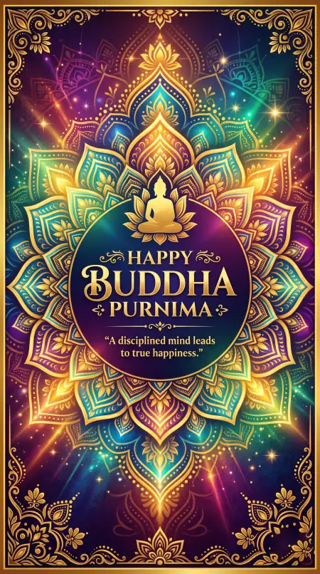 Buddha Purnima 2026 Festival Wishes Banner - Free Happy Buddha Purnima Wishes 2026 Download