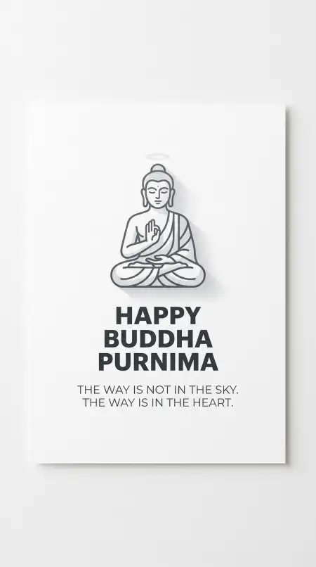 Buddha Purnima 2026 Greeting Card Template Free - Free Happy Buddha Purnima Wishes 2026 Download