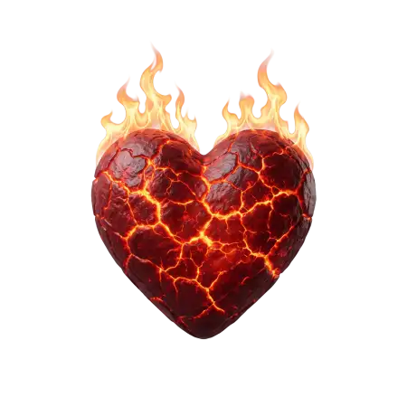 burning heart png transparent - Heart Png Png