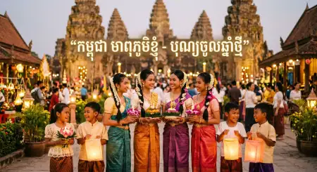 Free Cambodian New Year Wishes Poster Hd Background Image Download