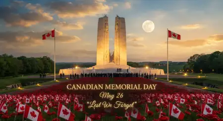 Canadian Memorial Day Editable Banner - Free Canadian Memorial Day Download