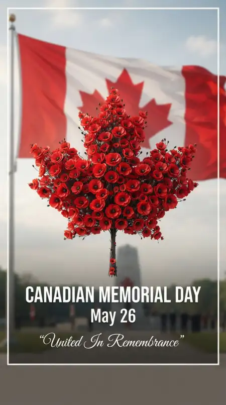 Canadian Memorial Day Poster Template - Free Canadian Memorial Day Download