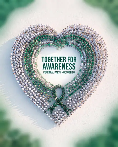 cerebral palsy awareness ribbon background 2026