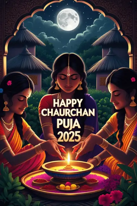 Chaurchan Puja 2025 Chandra Dev Images - Free Puja Images Download