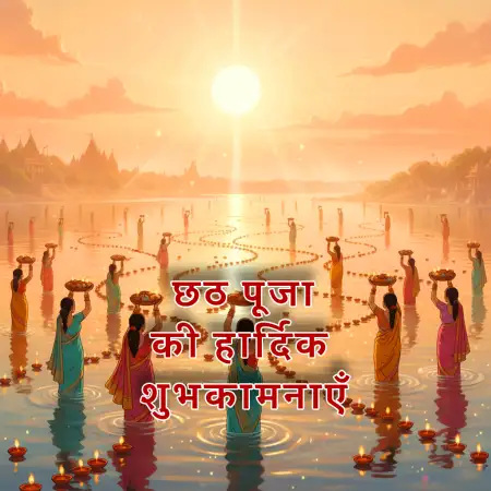 Free Chhath Puja Image With Bhakti Hindi Lines Background Download