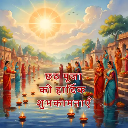 Free Chhath Puja Par Pranam Sandesh In Hindi Background Download