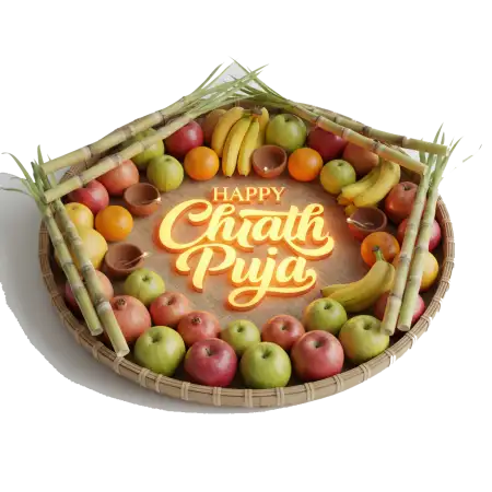 Free Chhath Puja Png With Bamboo Basket PNG Image Download