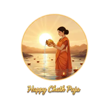 Free Chhath Puja Png With Diya And Kalash PNG Image Download