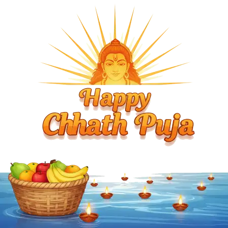Free Chhath Puja Png With Glowing Effect PNG Image Download
