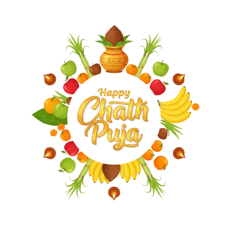 Free Chhath Puja Png With Traditional Elements PNG Image Download