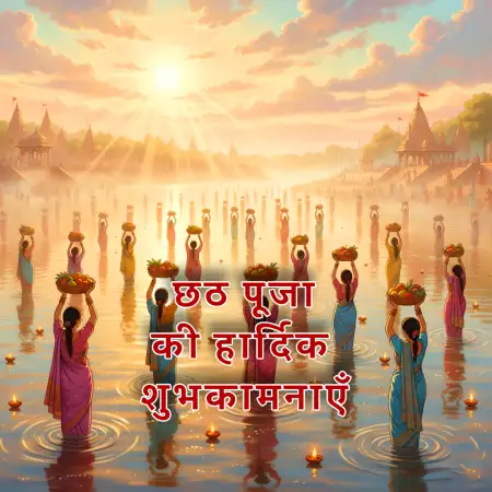 Free Chhath Puja Wishes Photo In Hindi Font Background Download