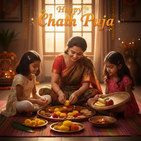 Free Chhath Puja Wishes With Sunset Background Background Download