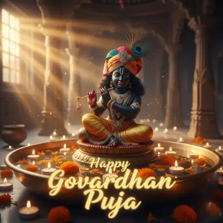 Children Making Clay Mini Hills For Puja - Free Happy Govardhan Puja 2025 Download