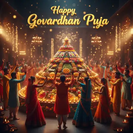 Children Playing With Firecrackers After Puja - Free Happy Govardhan Puja 2025 Download