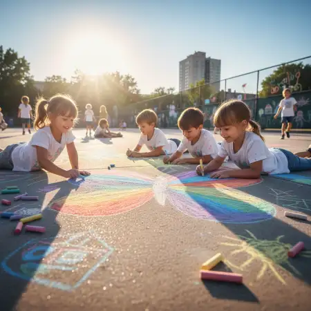 Free Childrens Day Background With Books And Pencils Background Download