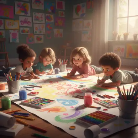 Free Childrens Day Background With Classroom Theme Background Download